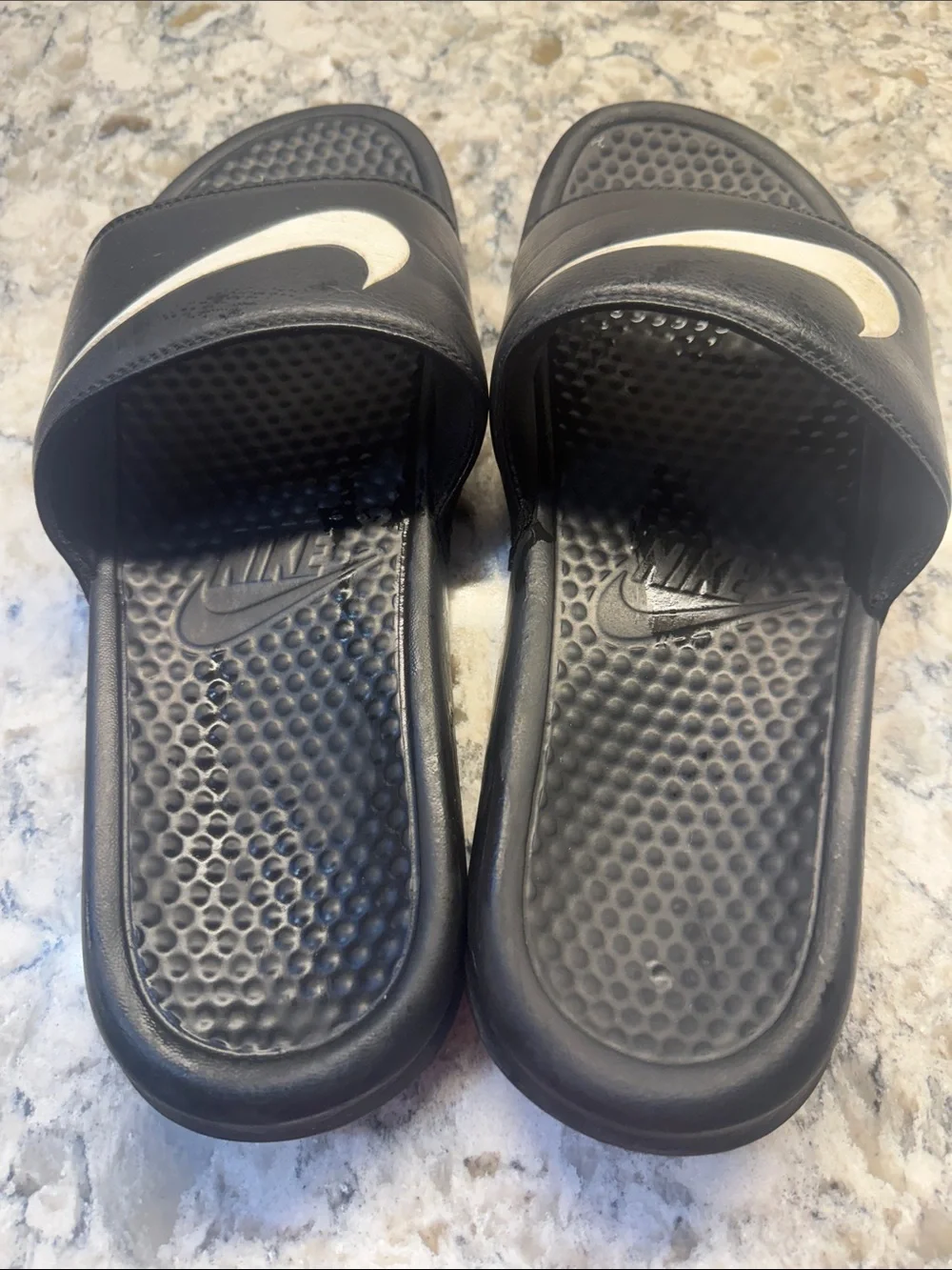 Nike Black & White Slide Sandals